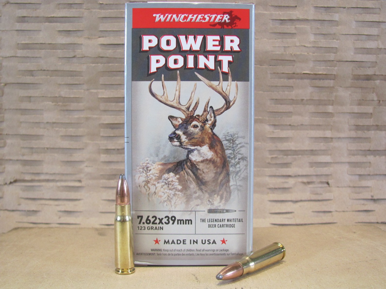 20 Round Box – 7.62×39 123 Grain Power Point Winchester Super X Ammo – X76239