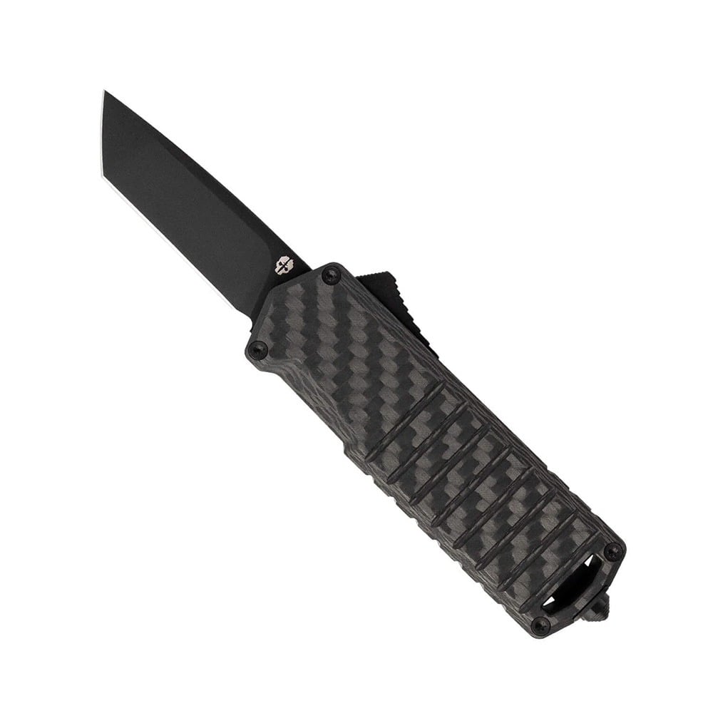 Tekto Knives A2 Badger OTF Knife, Carbon Fiber