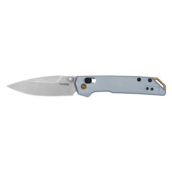 Kershaw Mini Iridium Folding Knife Spear Point Ice Blue - Compact, Smooth Folding Action - 2051