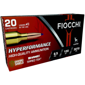 Fiocchi 65PRCTT Hyperformance  6.5PRC 120gr Barnes Tipped TSX 20 Per Box/10 Case