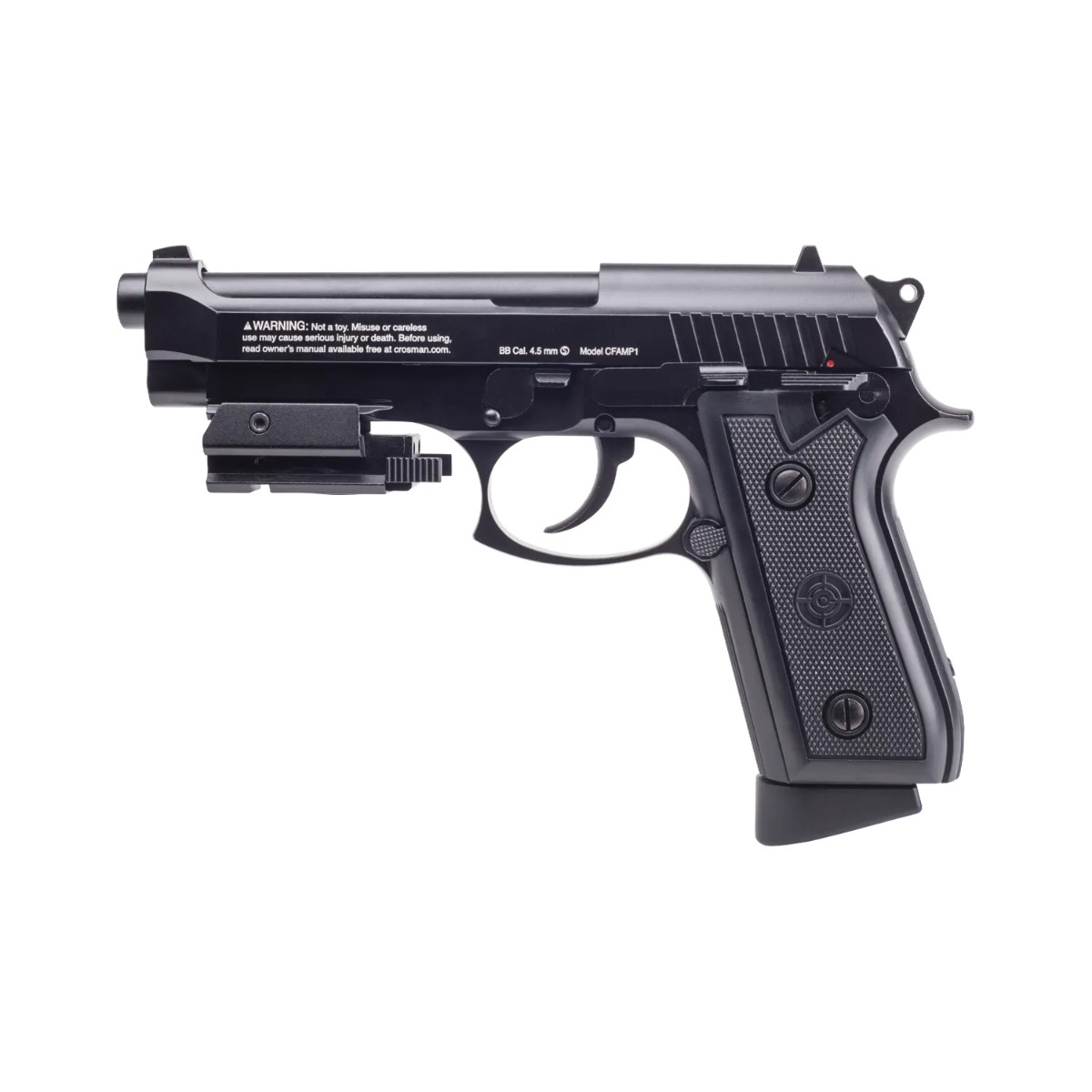 Crosman Full Auto P1 - Black, Full Auto Air Pistol with Laser - CFAMP1L