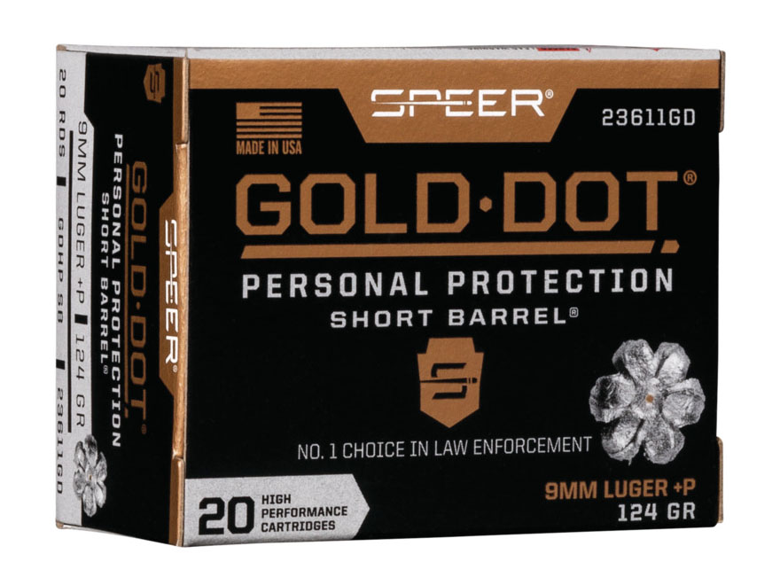 SPR GOLD DOT 9MM+P 124G HP SB 20/200 - No Credit Card Fees - Low, flat rate shipping