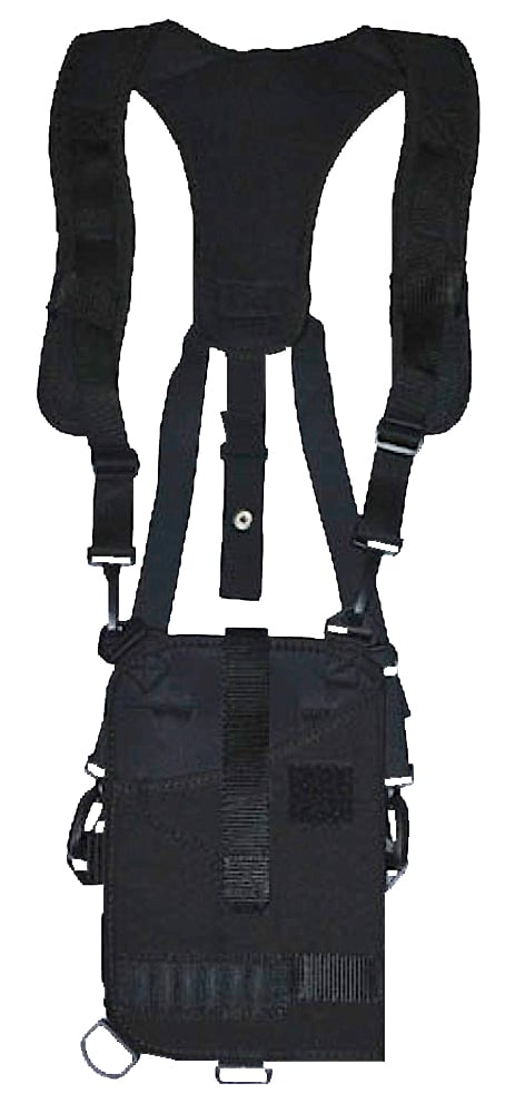 GrovTec Trail Pack Ambidextrous Hand Medium and Large Autos Shoulder Holster, Smooth Black - GTHL14902R