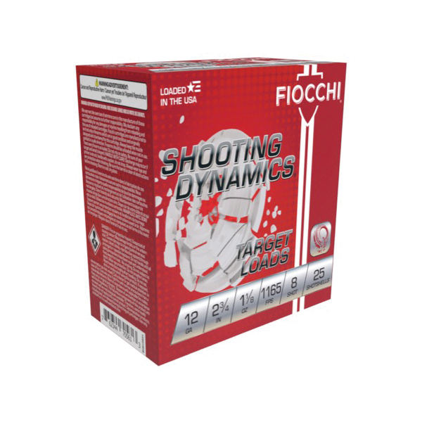 Fiocchi Exacta Light Shooting Dynamics Shotshells 12ga 2-3/4″ 1-1/8oz 1165 fps #8 25/rd - No Credit Card Fees - Low, flat rate shipping