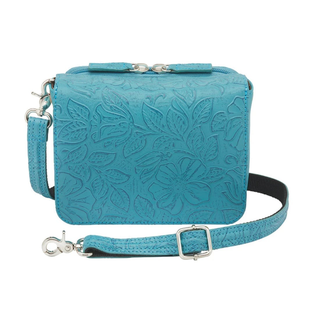 Gun Tote'n Mamas Crossbody Organizer Concealed Carry Purse, Turquoise - GTM-15TLD