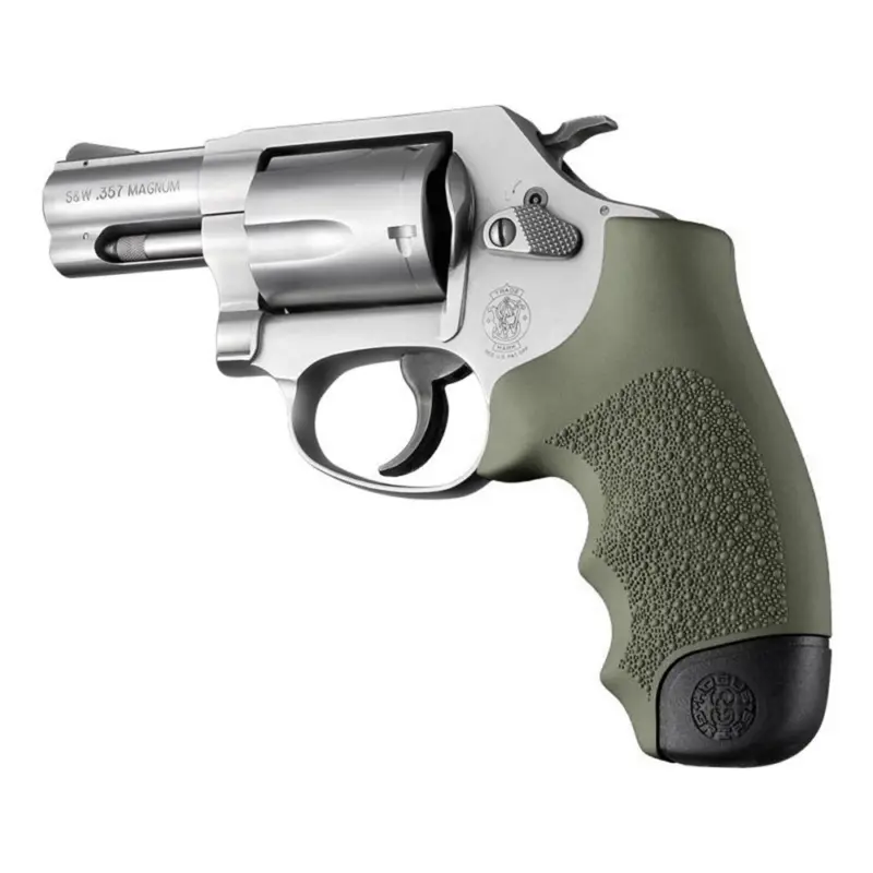 Hogue Overmolded Rubber Full Size Monogrip S Round Butt J-Frame Revolvers OD Green