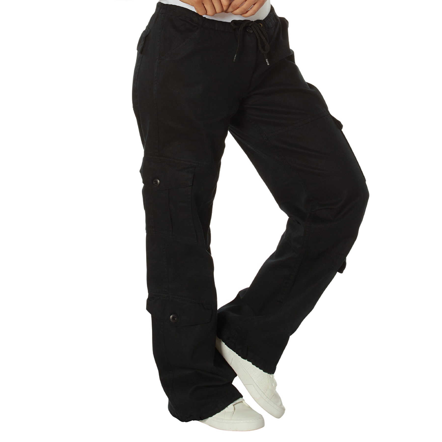 Rothco Womens Vintage Paratrooper Fatigue Pants - Black, Large