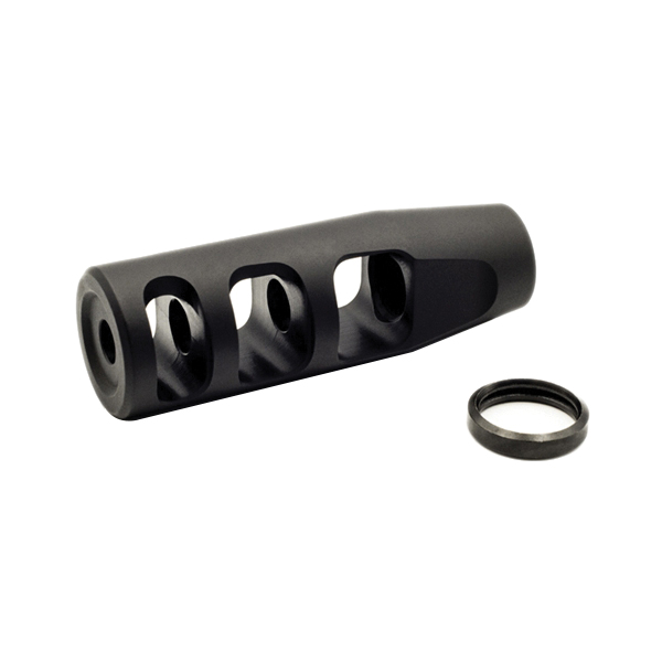 JP Enterprises Competition 3-Port Compensator 1/2-28, Black