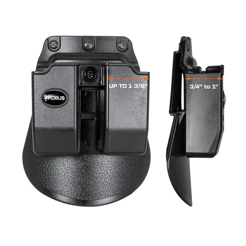 Fobus Double Magazine Pouch for .45 ACP, Black - 6945HP