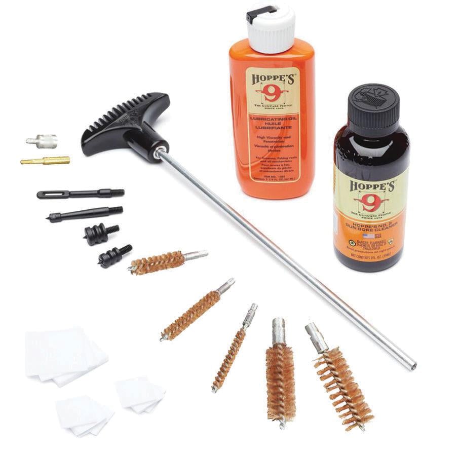 Hoppe's 12 Gauge/9mm/.22 Cal/.223 Cal/.40 Cal/.45 Cal/.270 CalUniversal Gun Cleaning Kit w/o Mop