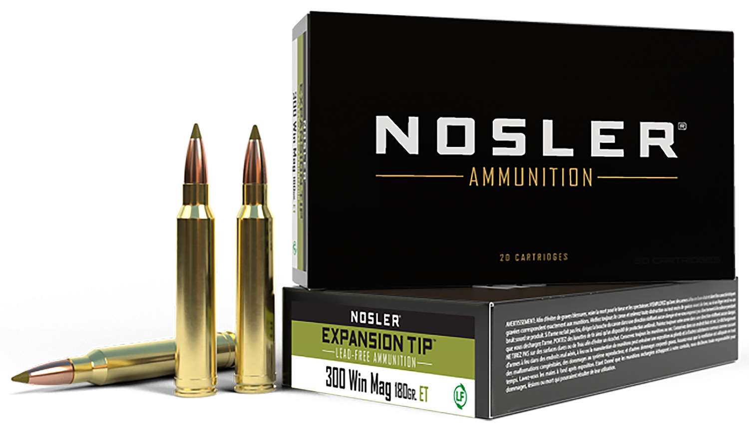 Nosler Expansion Tip Rifle Ammunition 300 Win. Mag. 180 gr. ET SP 20 rd. - Flat Rate Shipping Under 30lbs!