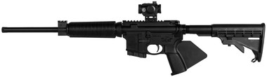Smith  Wesson 12938 MP15 Sport II OR CA Compliant 5.56x45mm NATO 16 101 Black Fixed Black Synthetic Stock Black California Paddle Grip Right Hand Crimson Trace Red Dot
