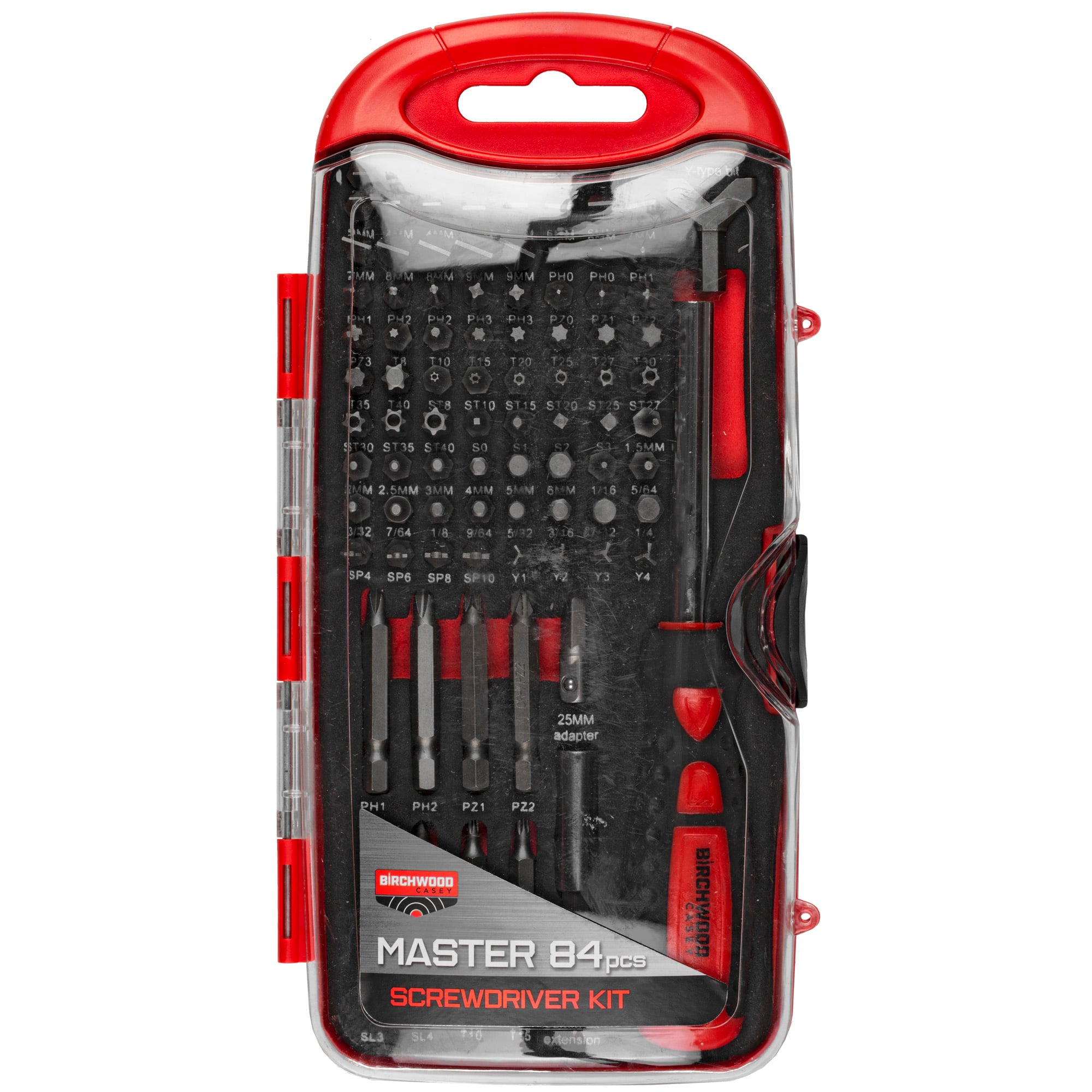 Birchwood Casey Pro Screwdriver Set, 40 Piece Kit, Red - BCPROSDS