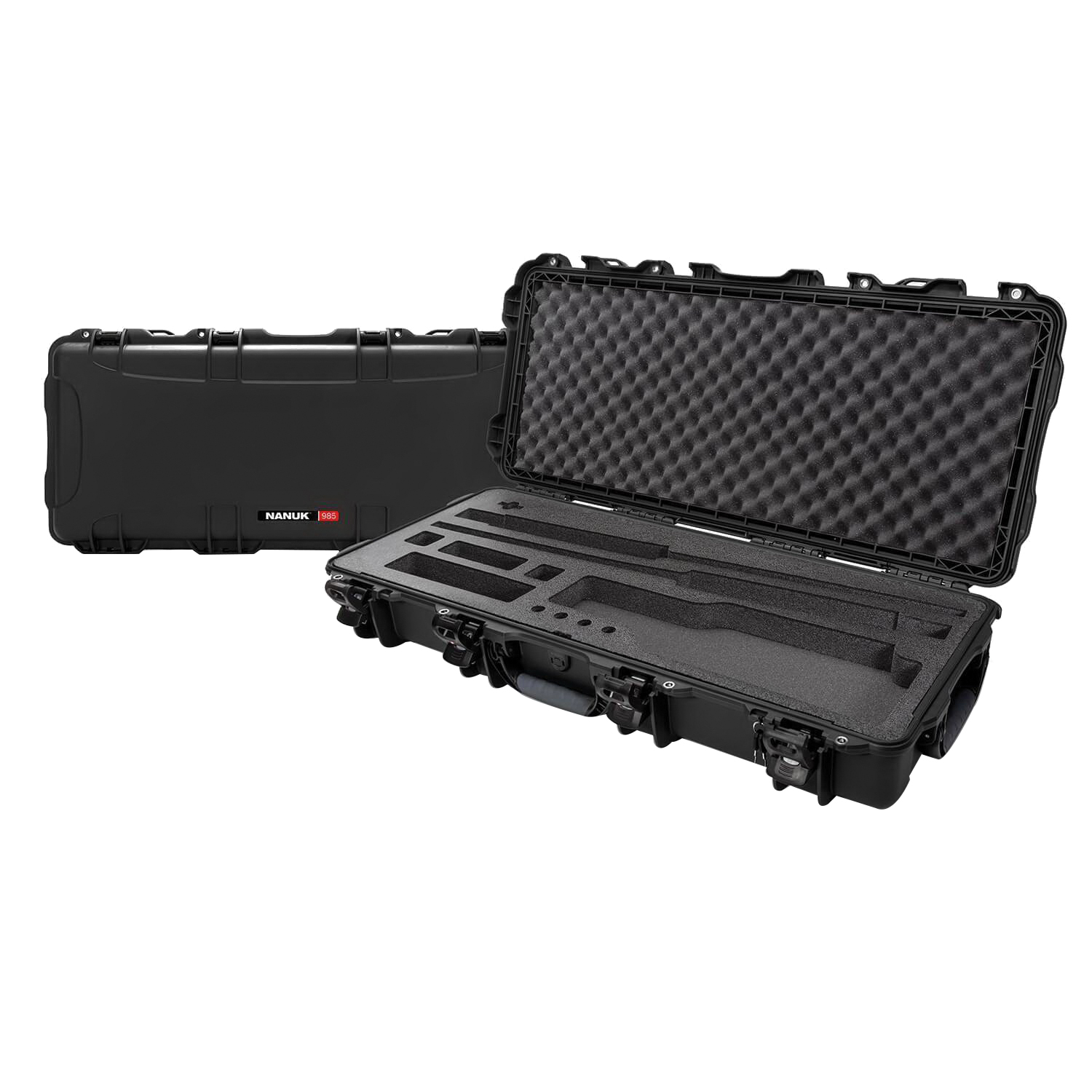 Nanuk 985 NK-7 Takedown Shotgun Resin Case with Cubed Foam - Secure Your Shotgun in Black - 985-TAK1
