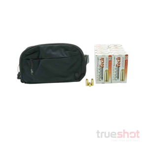 BUNDLE DEAL: Black Vertx Everyday Fanny Pack 2.0 and 500 Rounds of Ammo - Maxxtech 9mm 115 Grain