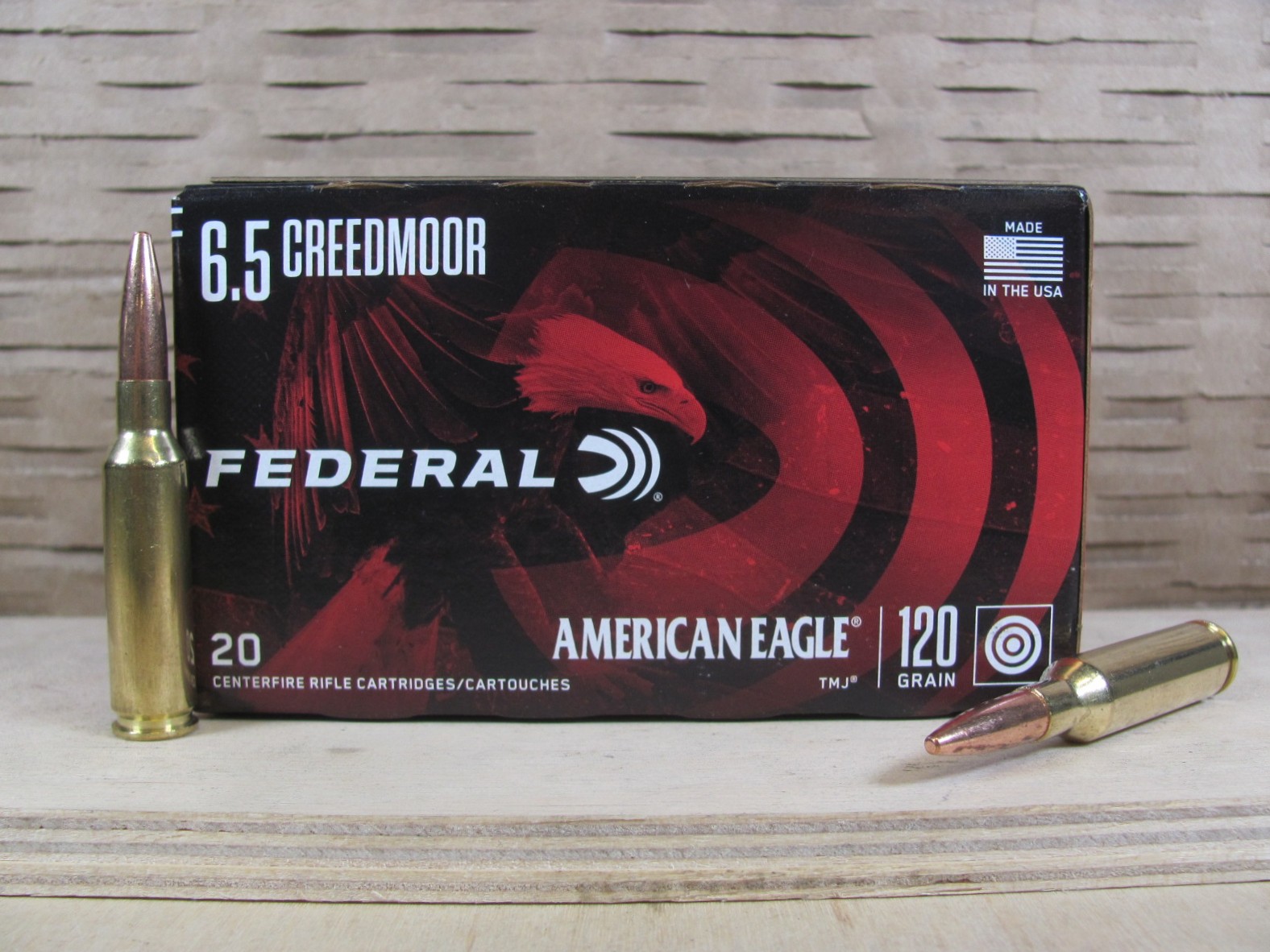 200 Round Case – 6.5 Creedmoor 120 Grain TMJ Federal American Eagle Ammo – AE65CRD3
