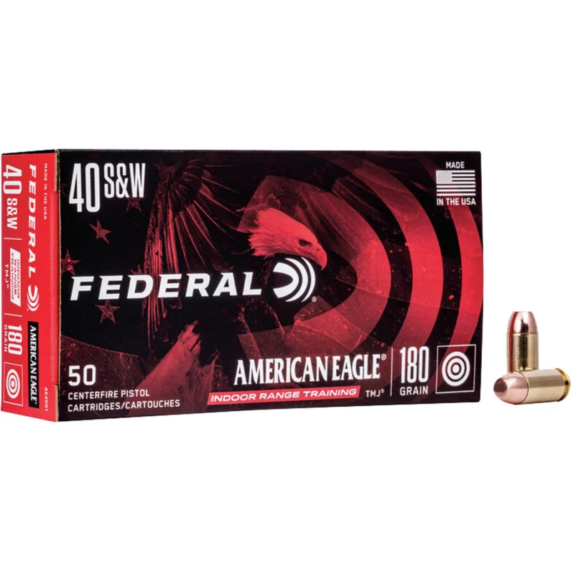 Federal American Eagle Pistol Ammo 40 S 180 gr. TMJ 50 rd.