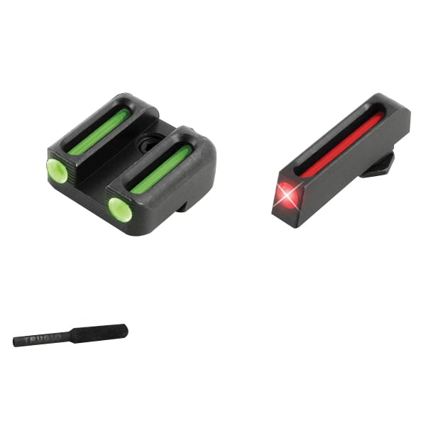 TruGlo Brite-Site Fiber Optic Front/Rear 3-Dot Sight Set for Glock 42/43 Pistols - TG131G3