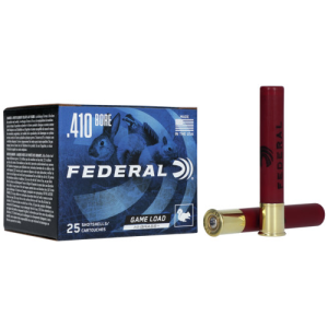 FEDERAL AMMO Game-Shok Hi-Brass 410 Gauge 3" 6 Shot Shotshells | 25 Round