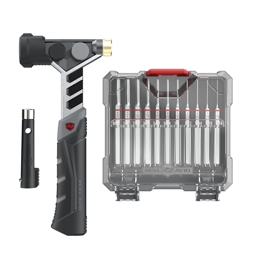 Real Avid Armorer's Master Hammer Accu-Punch 11-Piece Standard Pin Punch Set