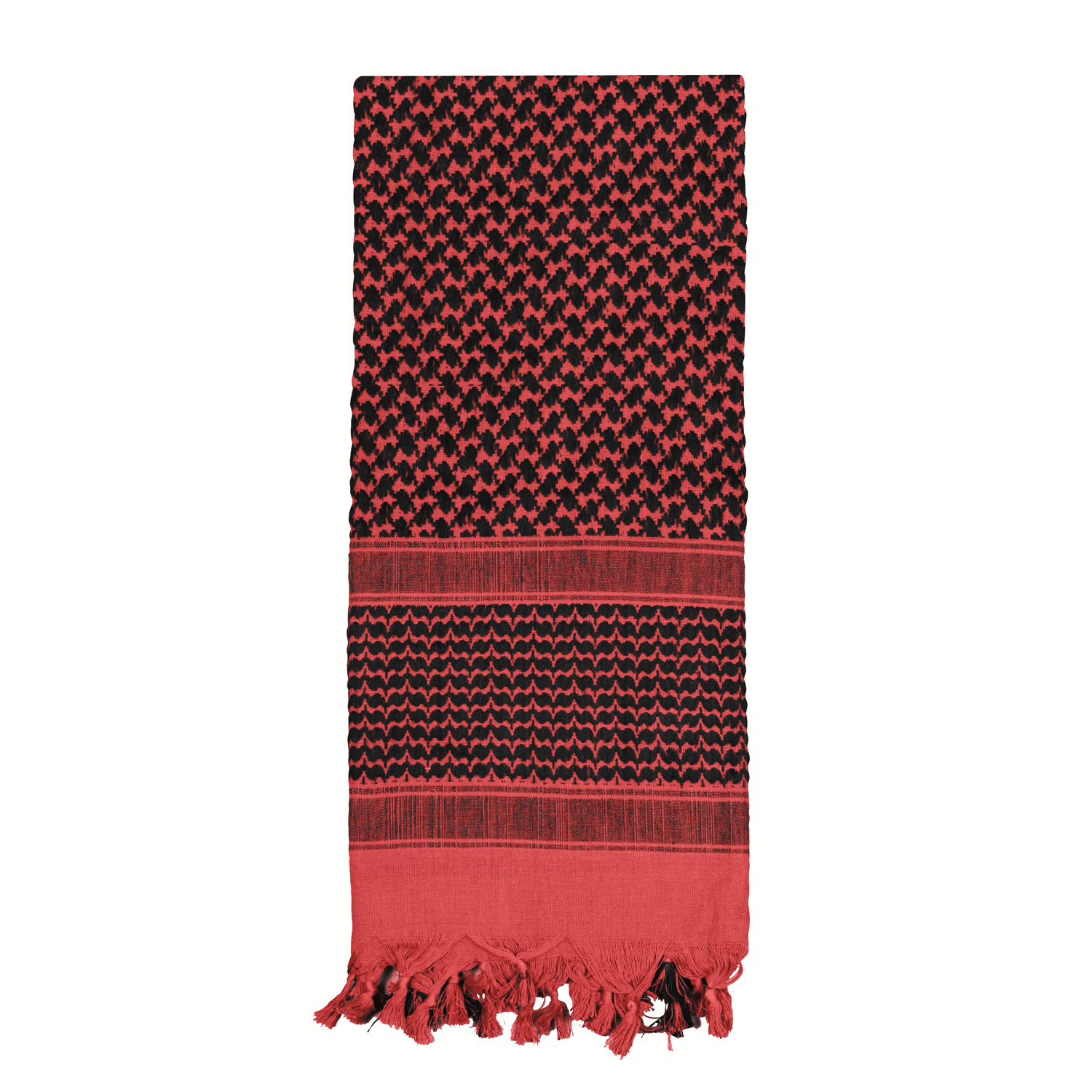 Rothco Lightweight Shemagh Tactical Desert Keffiyeh Scarf - Red - Black