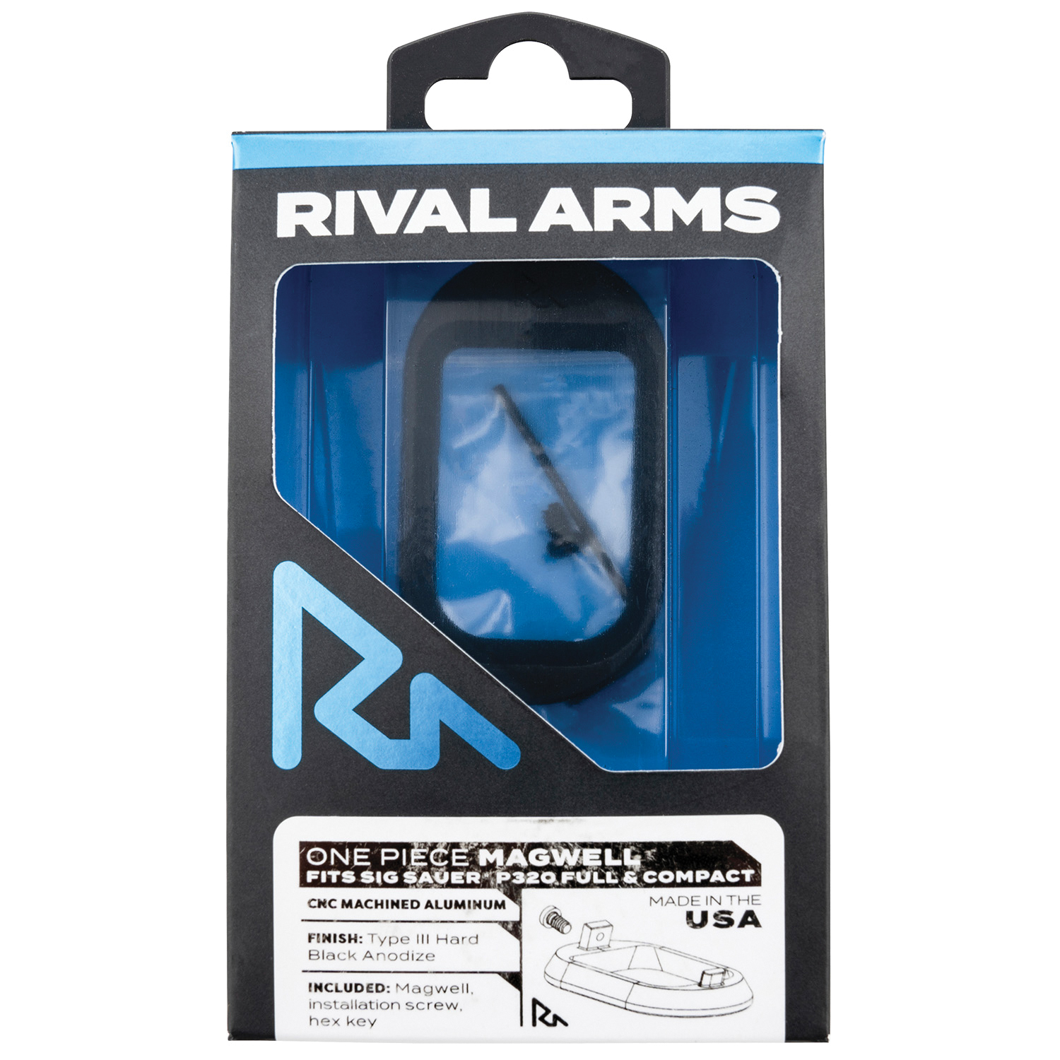 Rival Arms RARA70S201A Two Piece Magwell for Sig P320 Full Size & Compact, Black Anodized Aluminum - No Credit Card Fees - Low, flat rate shipping
