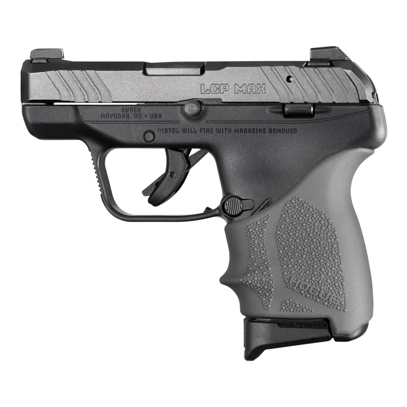 Hogue Handall Beavertail Grip Sleeve Fits Ruger LCP MAX, Slate Gray