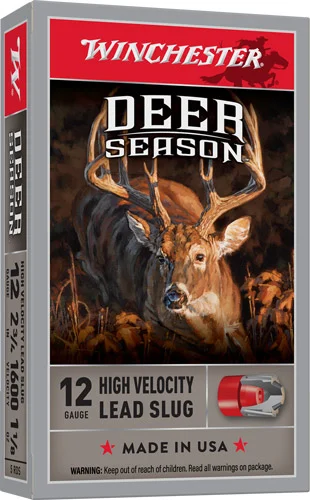 WINCHESTER DEER SEASON 12GA - 2.75" 1-1/8OZ SLUG 5RD 20BX/CS