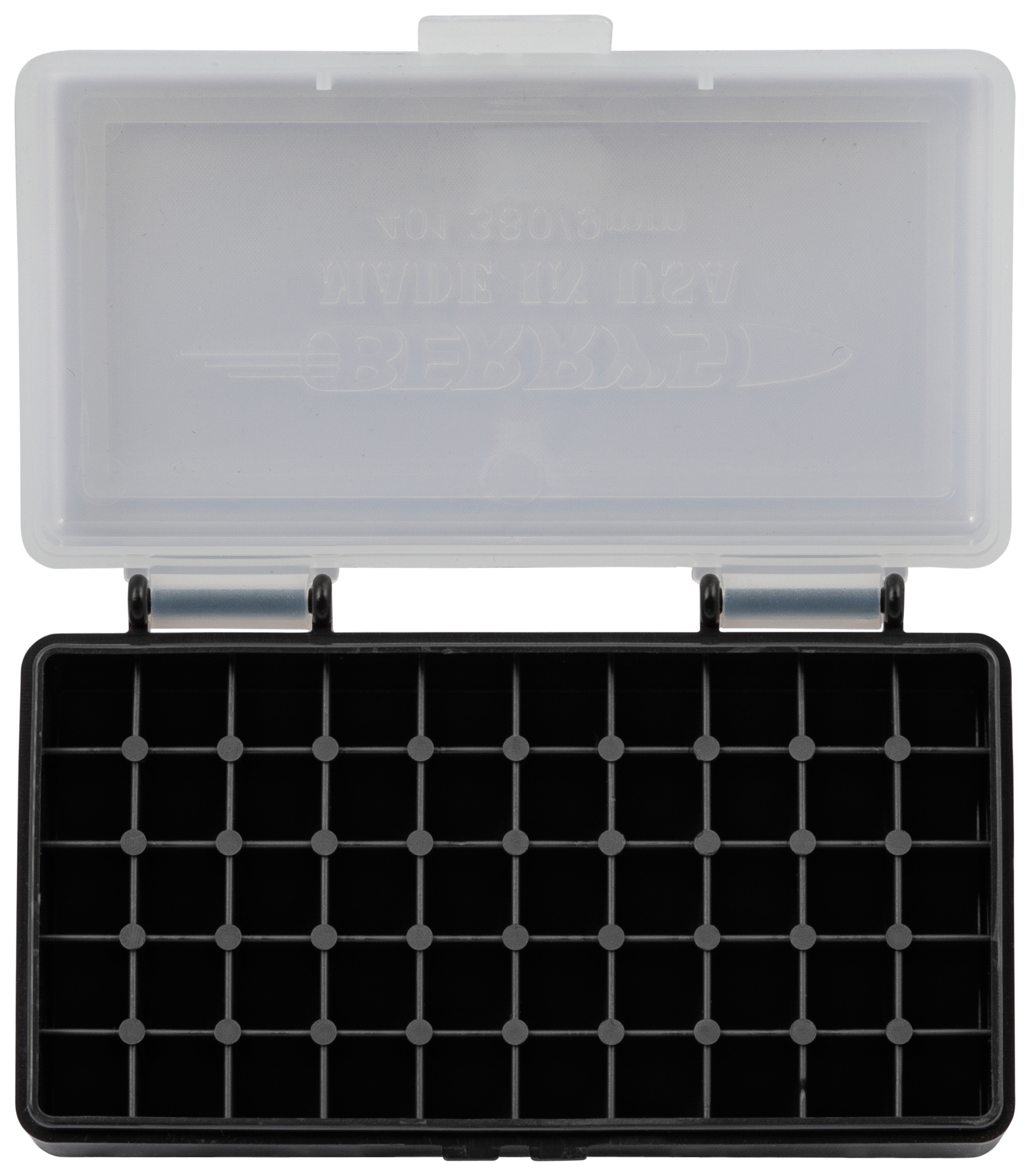 Berry's Ammo Box 50rd Clear Black Polypropylene