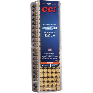 CCI 934CC 22LR Standard Velocity Sub-Sonic 40 LRN Blue Polycoat - 100rd Box