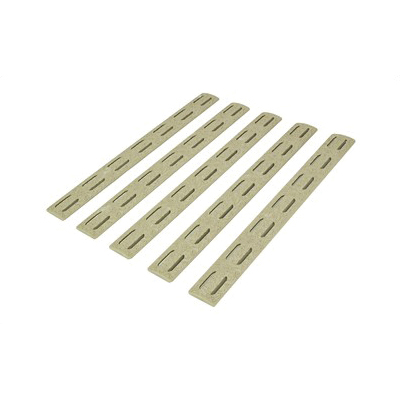 Bravo Company MCMR MLOK Compatible 5.5" Rail Panel Kit 5/Pack, Flat Dark Earth - BCM-MCMR-RP-FDE-5