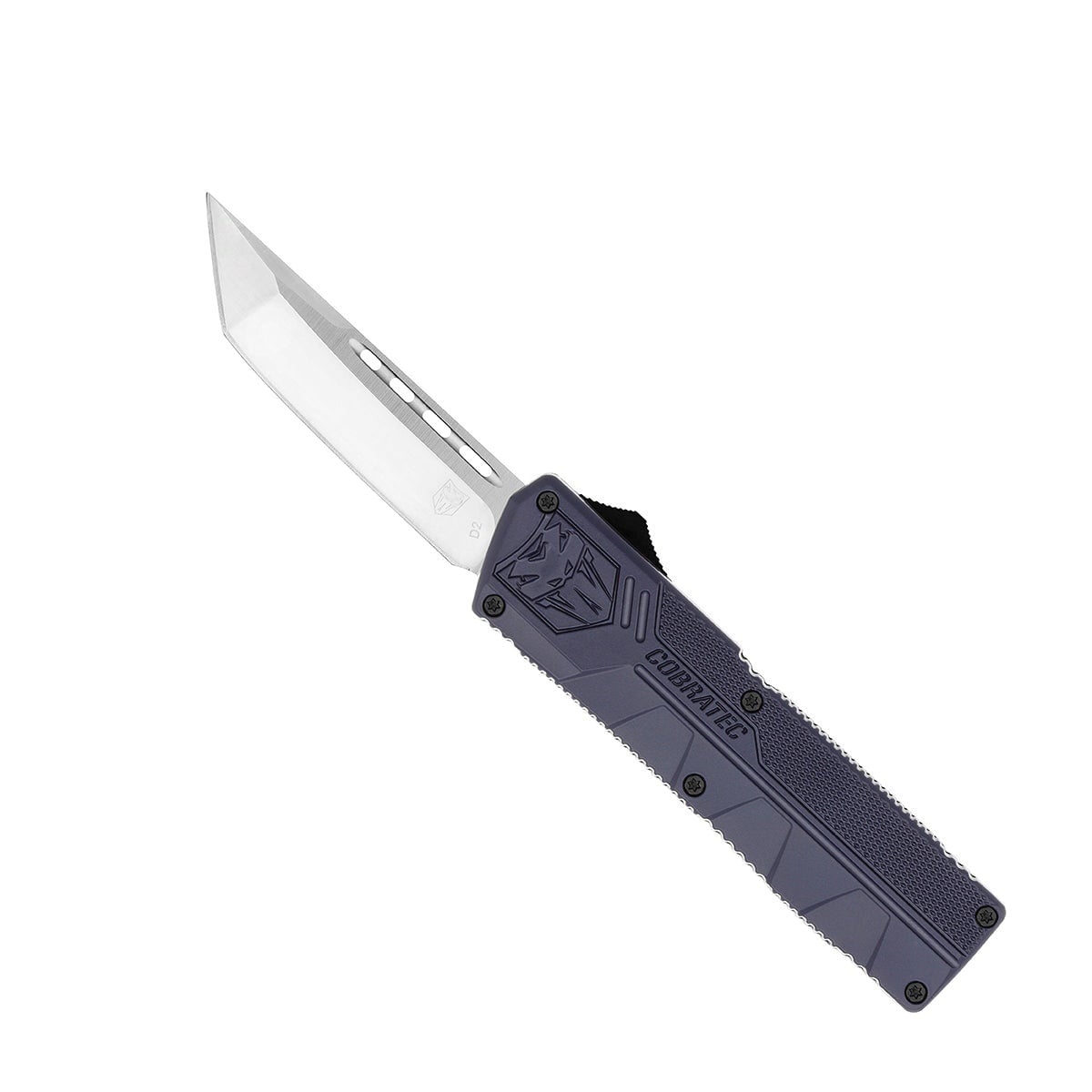 CobraTec Knives Lightweight Plain OTF Knife Tanto, NYPD Blue - NYCTLWTNS