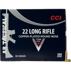 CCI 956 Target & Plinking AR Tactical 22 LR 40 gr Copper-Plated Round Nose 1200fps - 300rd Box