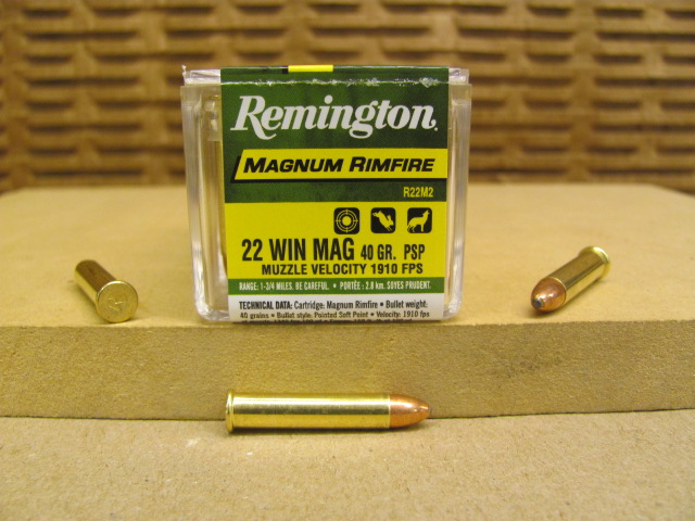 500 Round Brick – 22 Winchester Magnum 40 Grain PSP Remington Magnum Rimfire Ammo – R22M2