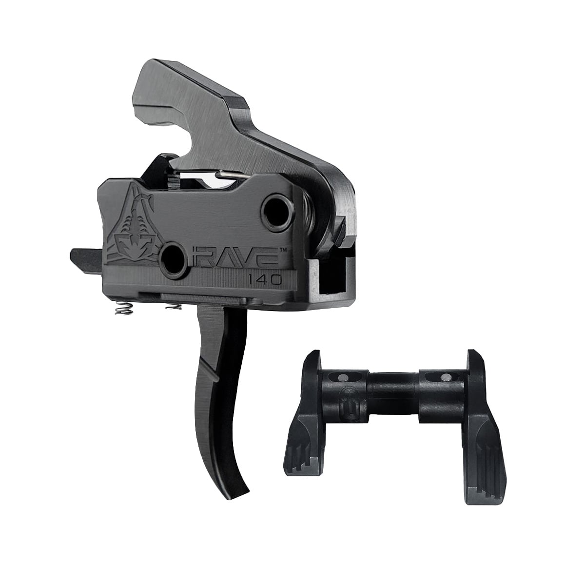 Rise Armament RAVE 140 3.5 lb Curved Super Sporting Trigger Single-Stage Drop-In, Black