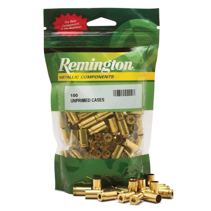 Remington .40 S&W Unprimed Pistol Brass, 100rds