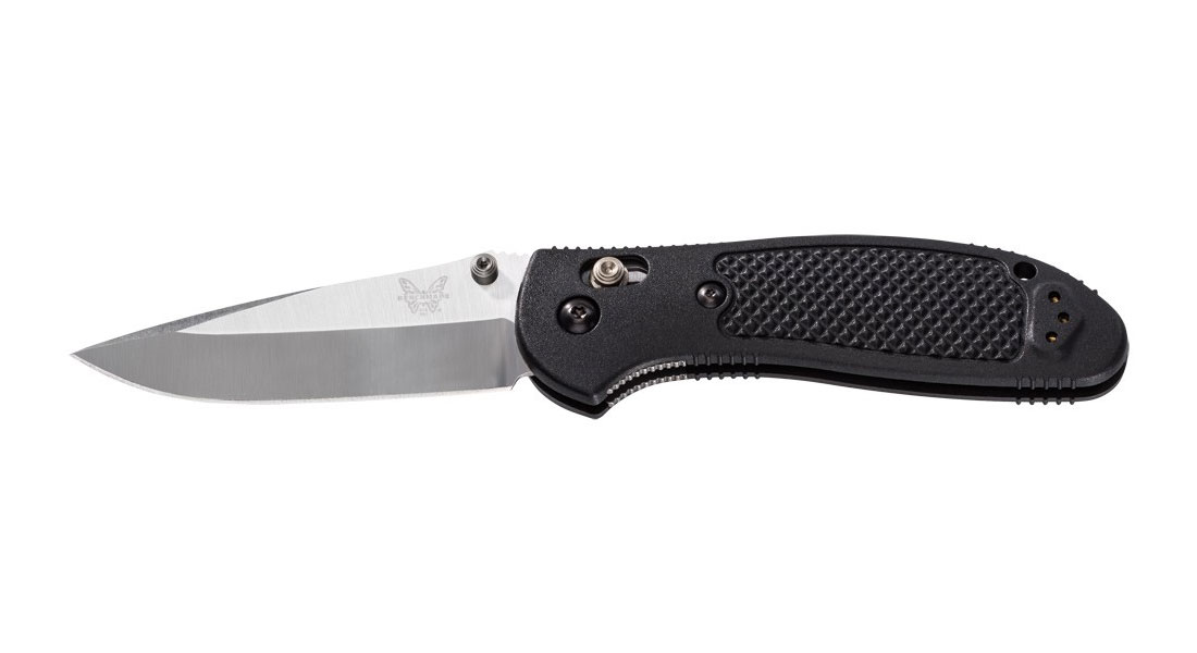 Benchmade Griptilian Drop Point Folding Knife, Black/Satin - 551-S30V