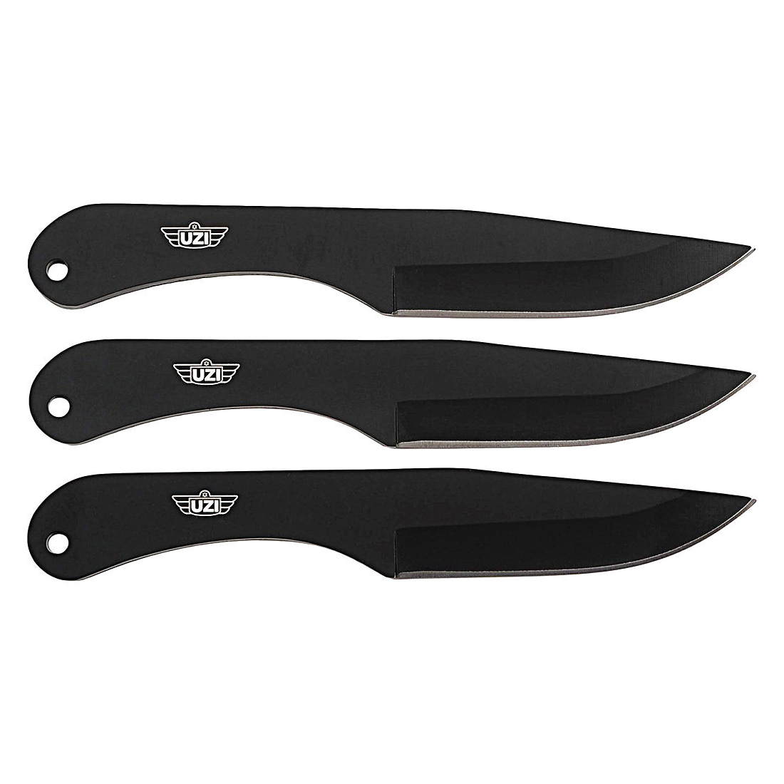 Uzi 3-Pack Throwing Knife Set - Precision and Portability with Leather Pouch - UZK-TRW-004