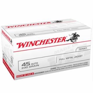 WINCHESTER USA 45 ACP 230GR – FMJ-RN 100RD 250TH ANV 5BX/CS - Flat Rate Shipping Under 30lbs! - No Credit Card Fees