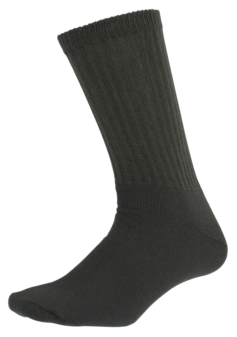 Rothco Athletic Crew Socks - Olive Drab, 10 - 13