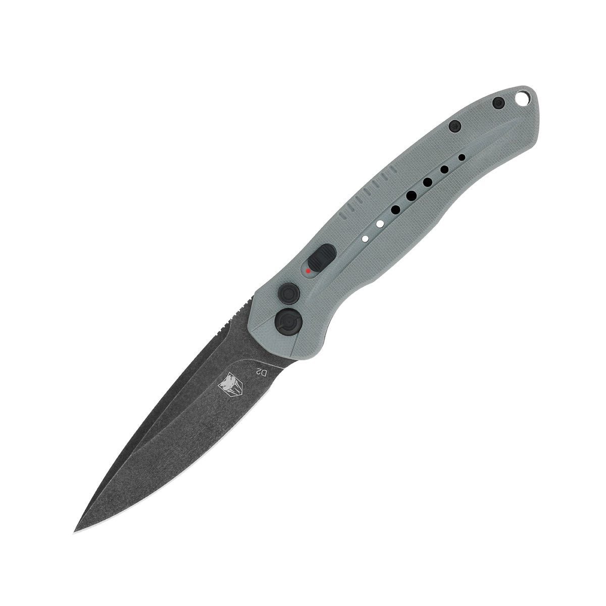 CobraTec Knives Diablo Folding Drop Point Knife, Grey - GRYDIABLOAUTO