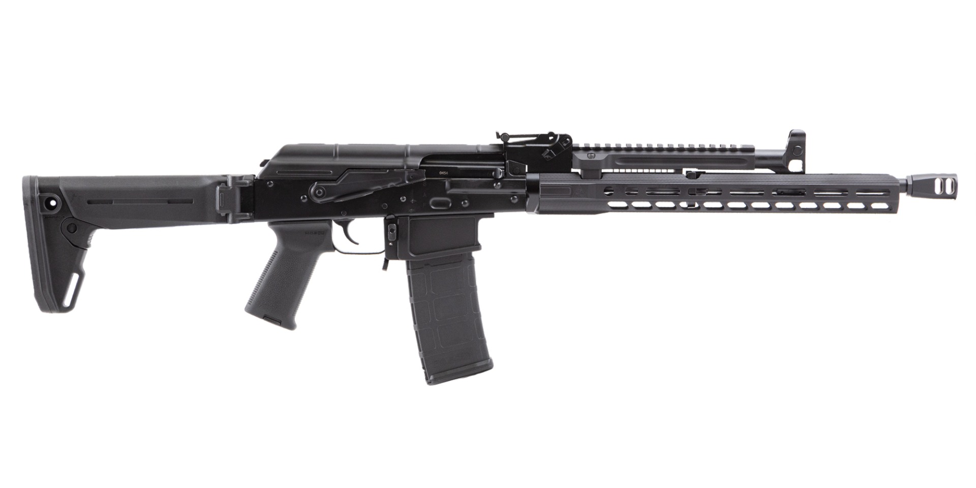 PSA AK-556 with PSA-SLR 13.5" SOLO Rail, Zhukov stock,Toolcraft Trunnion, Bolt, and Carrier