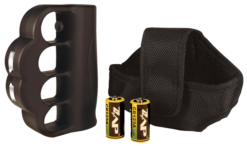 PS Products Zap 0.95 MV 12.5 oz Portable Stun Gun/Brass Knuckles, Black - ZAPBK950