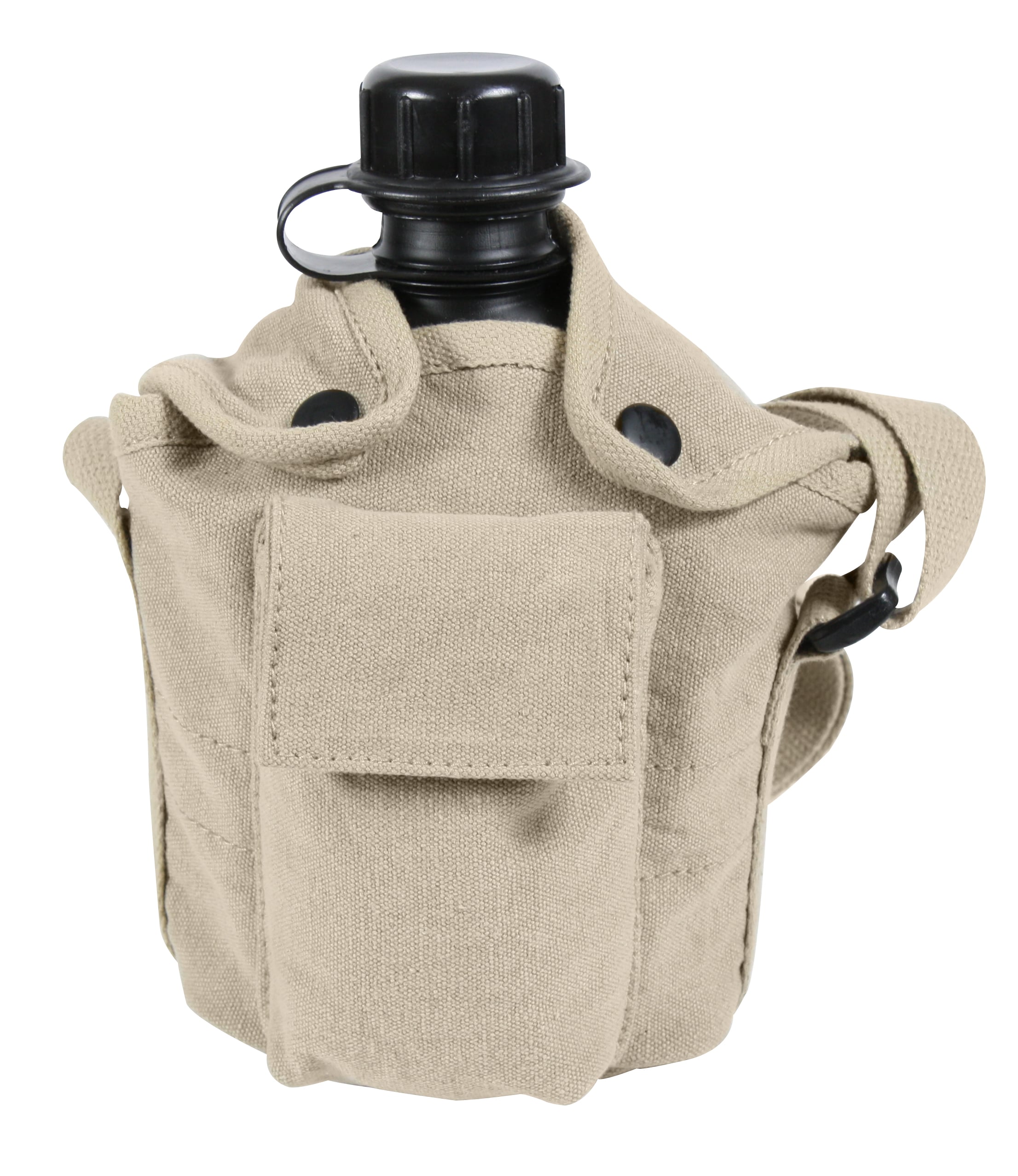 Rothco Vintage Canvas Carry-All Canteen Cover With Shoulder Strap - Khaki