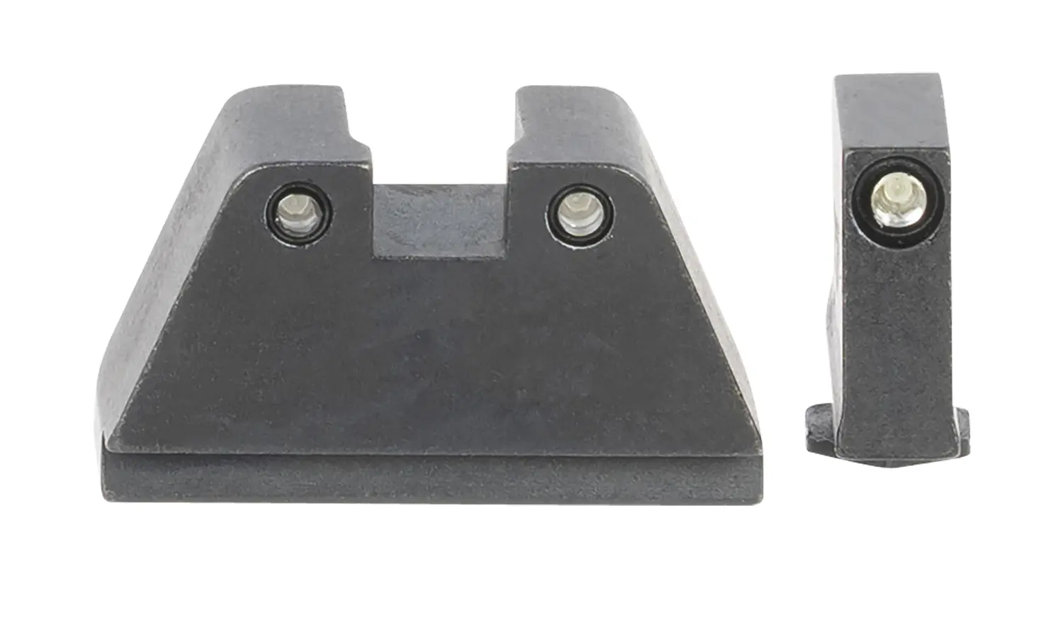 AmeriGlo GL814 Optic Compatible Sight Set for Glock 2XL Tall Green Tritium Black Outline Front Sight-Green Tritium Black Outline Rear Sight