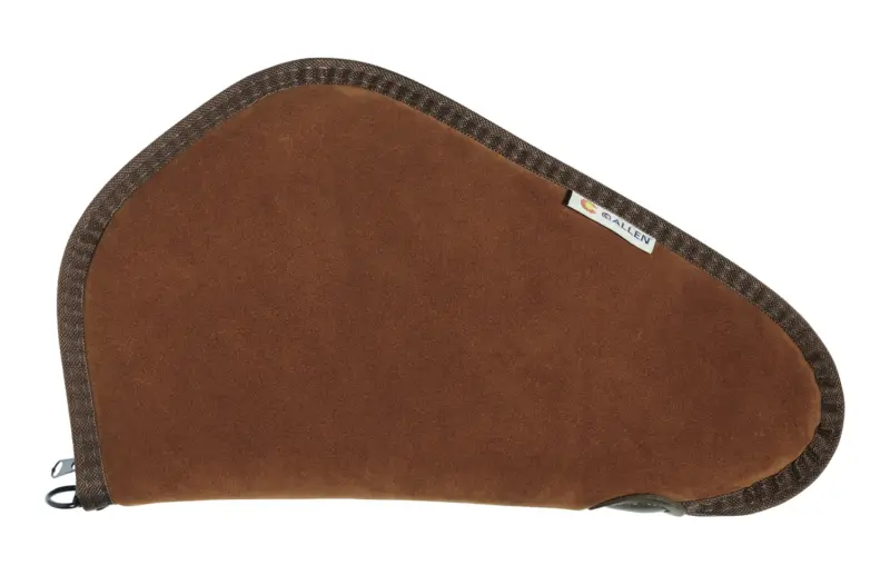 Heritage Cases 8613 Handgun Case Brown Suede w/Black Trim, Faux Sherpa Lining Foam Padding, Lockable Zippers 13" L