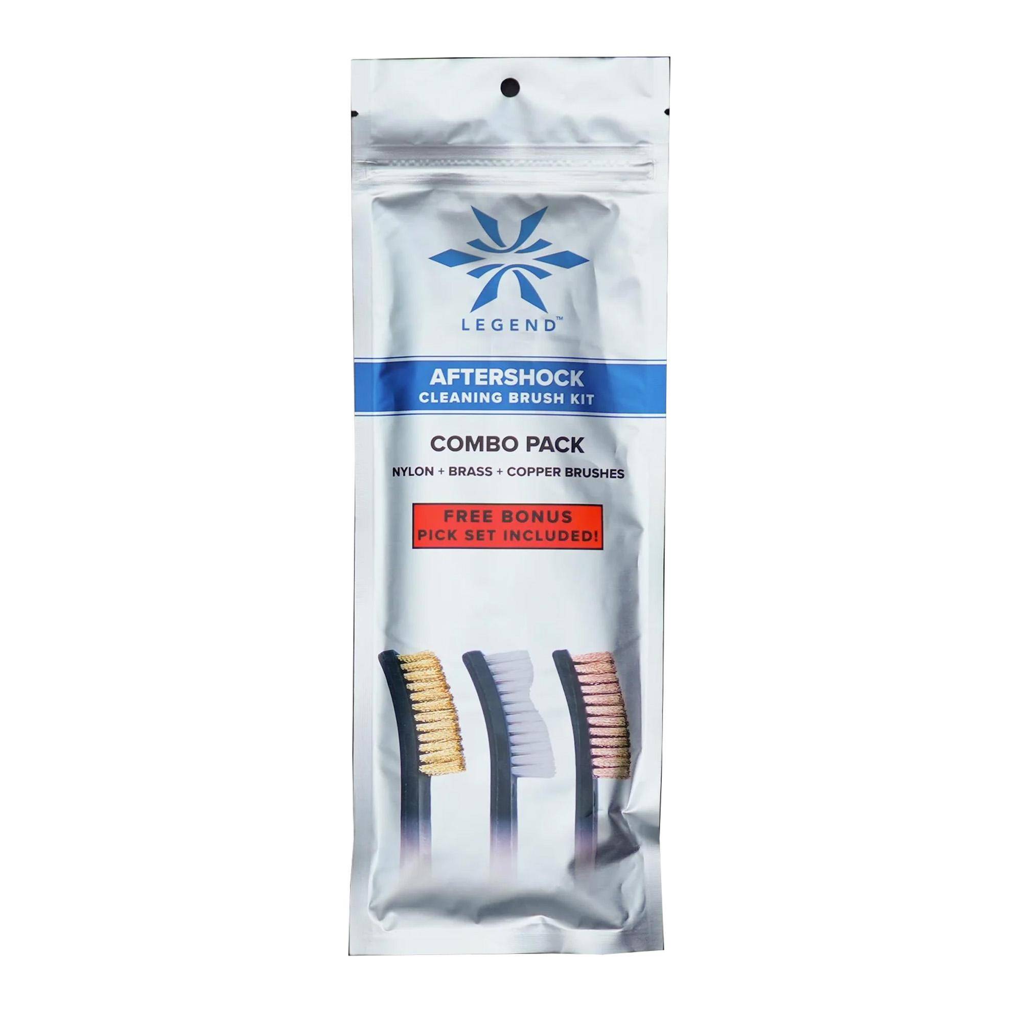 Legend Aftershock Brush Kit - 3-Pack Nylon/Brass/Copper Cleaning Brushes