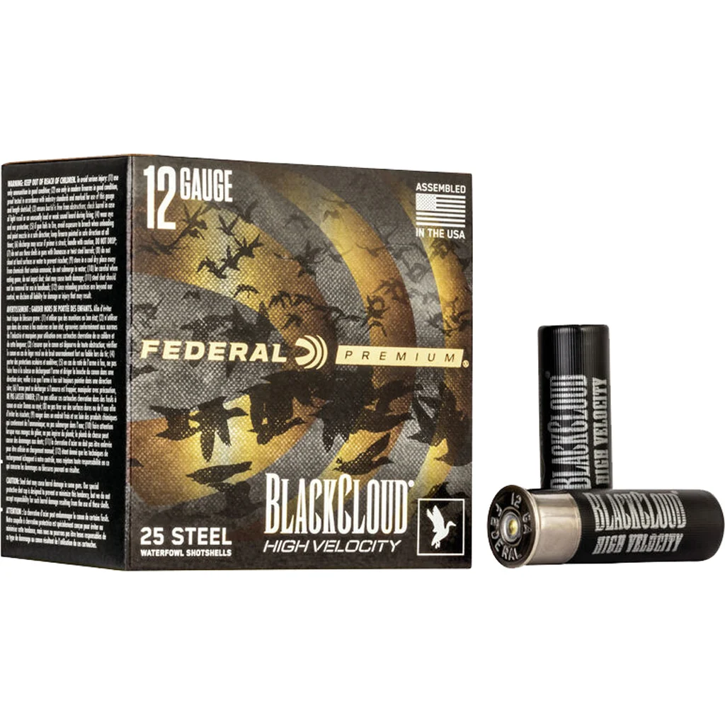Federal Premium Black Cloud Waterfowl Shotgun Ammo 12 ga. 3 in. 1 1/8 oz. High Velocity 4 Shot 25 rd.