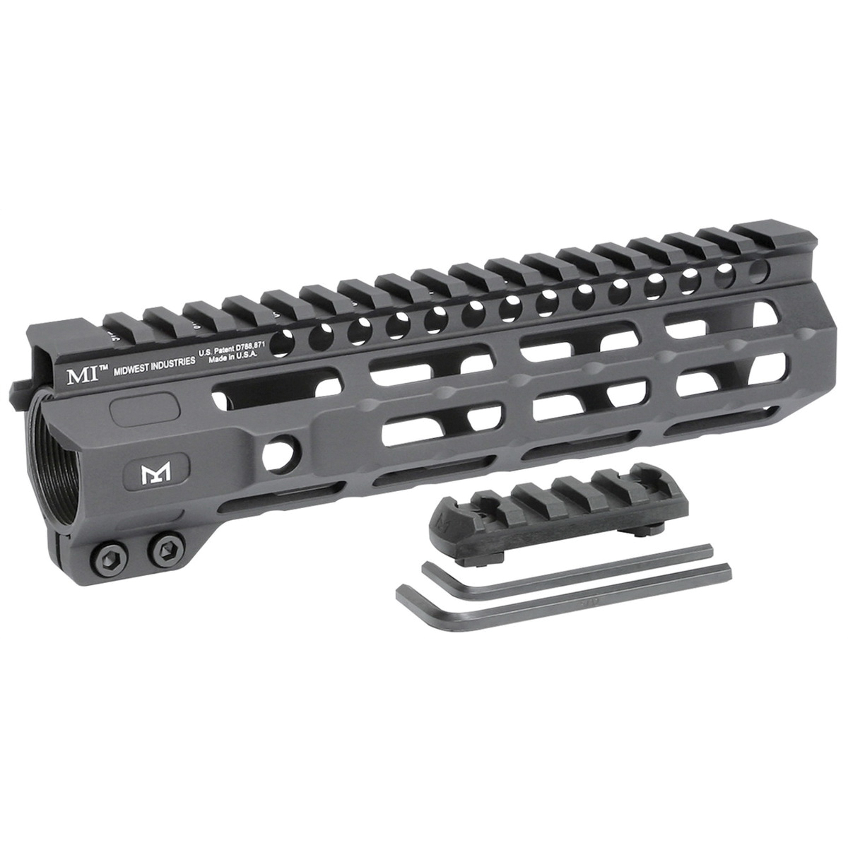 Midwest Industries 1-Piece Free-Float Handguard 8", Black