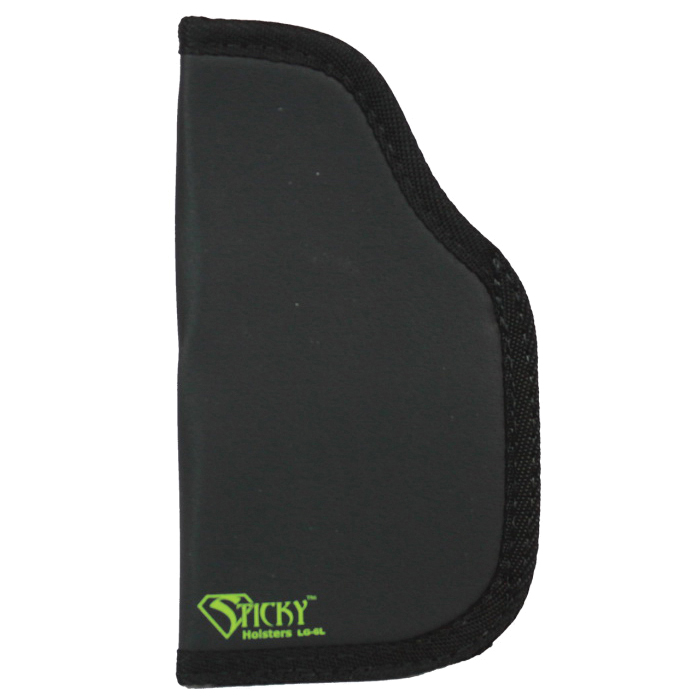 Sticky Holsters Large Ambidextrous Hand Concealment Long Modified Holster, Black with Green Logo - LG6LMODLS